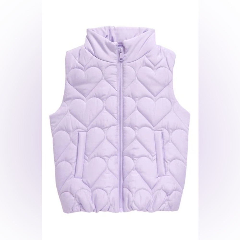 Tucker + Tate Toddler Girl Purple Quilted Vest 3T Hearts Valentines Day‎ Spring